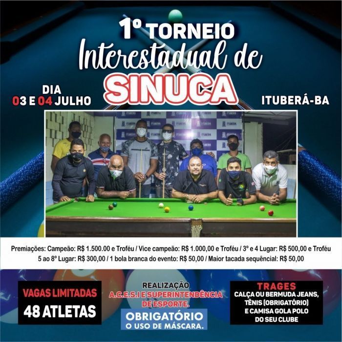Torneio de Sinuca em Ituberá Ba