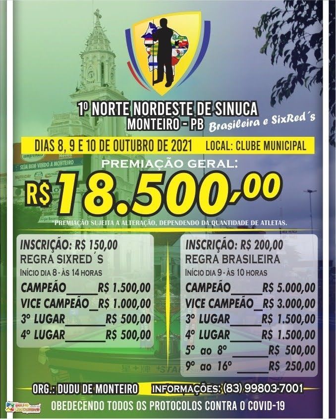 1º Norte Nordeste de Sinuca de Monteiro Pb