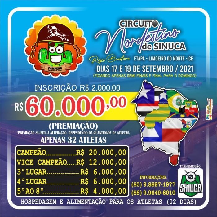 2º Circuito Nordestino de Sinuca Etapa Limoeiro do Norte